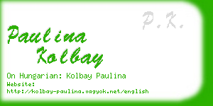 paulina kolbay business card